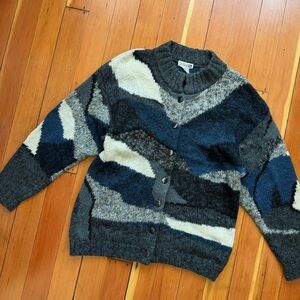 Vintage Funky Print Cardigan